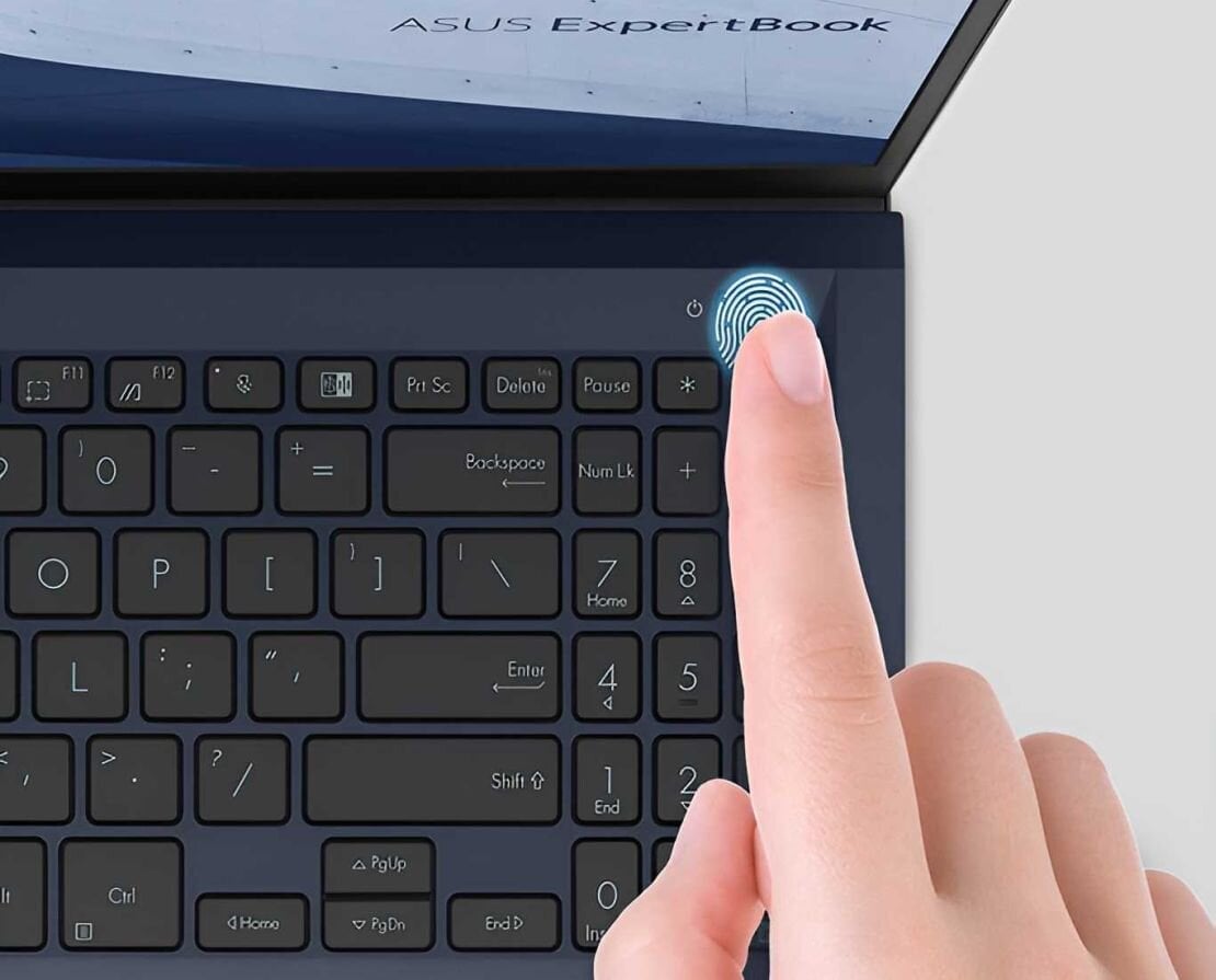 Laptop ASUS ExpertBook B1 B1502CBA  - Czytnik linii papilarnych  