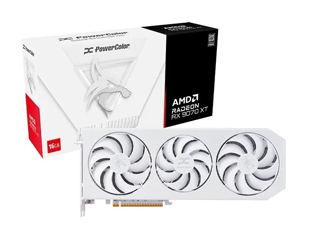PowerColor Radeon RX 9070XT 白Hellhound Karta-graficzna-POWERCOLOR-