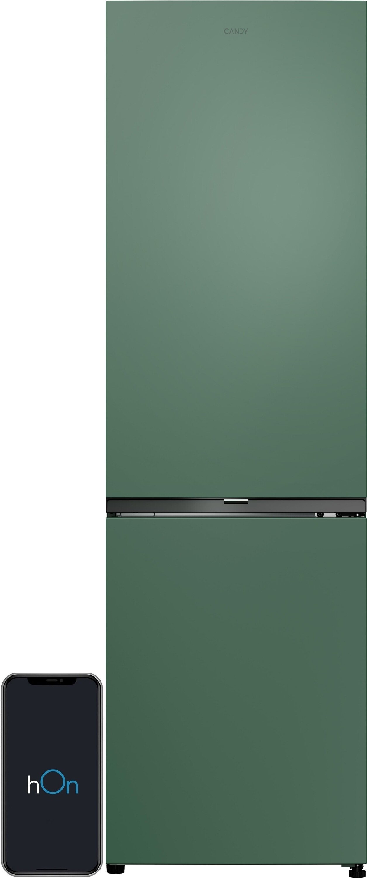 Lodówka CANDY CNCQ2T518EG No Frost zielona o szerokości 55cm