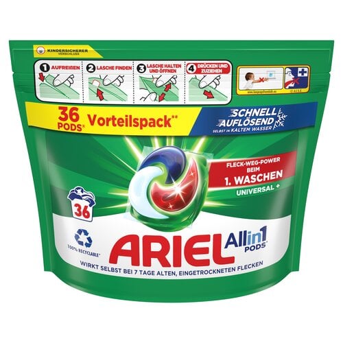 Kapsułki do prania ARIEL All in 1 Pods Universal+ - 36 szt. – sklep  internetowy Avans.pl