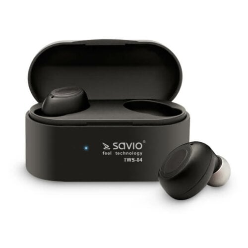 Słuchawki dokanałowe SAVIO TWS-04 Czarny – sklep internetowy Avans.pl