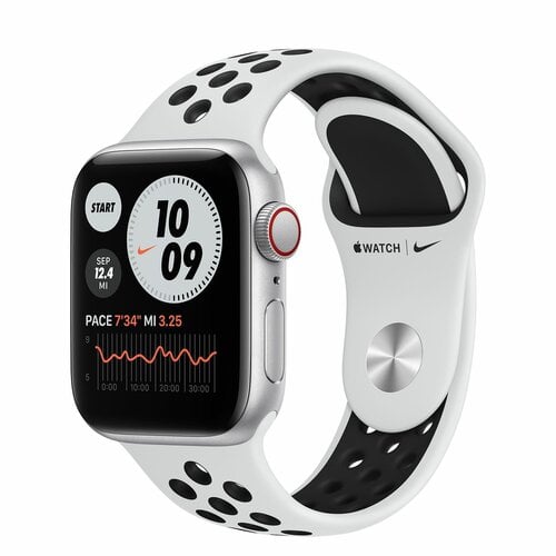 APPLE Watch SE Nike Cellular 40mm (Srebrny z opaską sportową w kolorze  czystej platyny/czarnym) – sklep internetowy Avans.pl