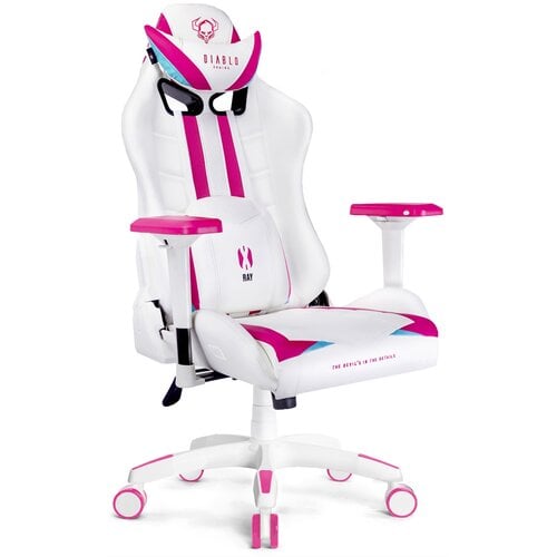 Fotel DIABLO CHAIRS X-Ray (XL) Biało-różowy – sklep internetowy Avans.pl