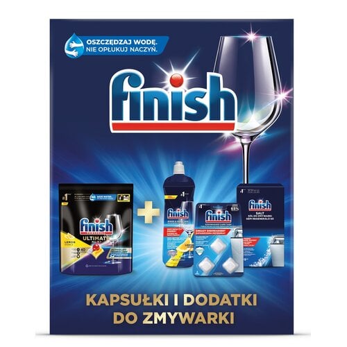Zestaw środków czystości FINISH Ultimate 40 Premium + dodatki – sklep  internetowy Avans.pl