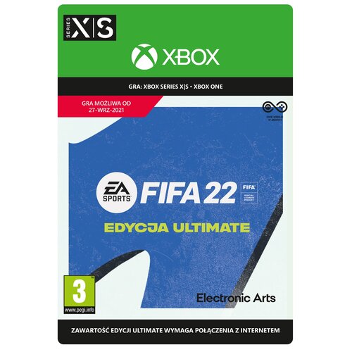Kod aktywacyjny FIFA 22 - Edycja Ultimate Gra XBOX SERIES X/S/ONE – sklep  internetowy Avans.pl