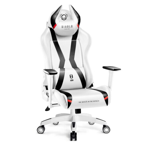 Fotel DIABLO CHAIRS X-Horn 2.0 (XL) Biało-czarny – sklep internetowy  Avans.pl