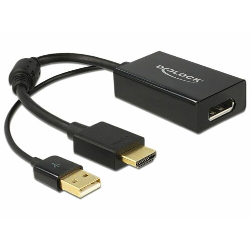 Adapter DisplayPort - HDMI/USB DELOCK 0.24 m – sklep internetowy Avans.pl