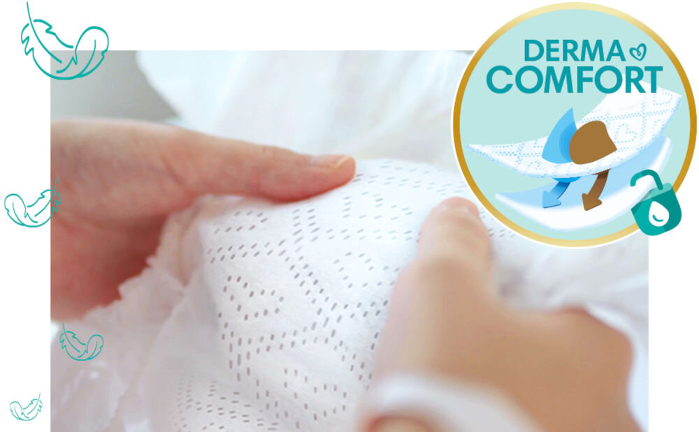 Pieluchy PAMPERS Premium Care 5 (88 szt.) derma comfort sucha