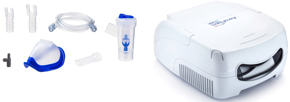 Inhalator nebulizator pneumatyczny FLAEM NUOVA Aeroflaem zestaw akcesoria komplet wyposazenie