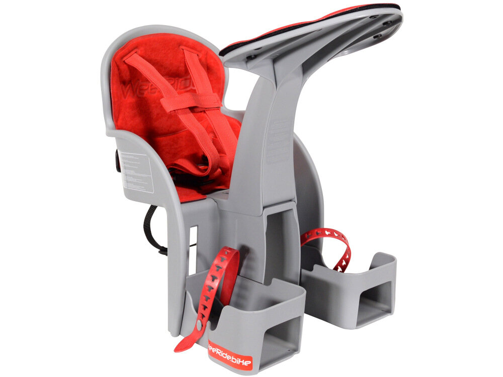 Fotelik rowerowy WEERIDE Safe Front Classic Czerwony innowacyjne rozwiazanie dla dzieci o wadze do 15 kg