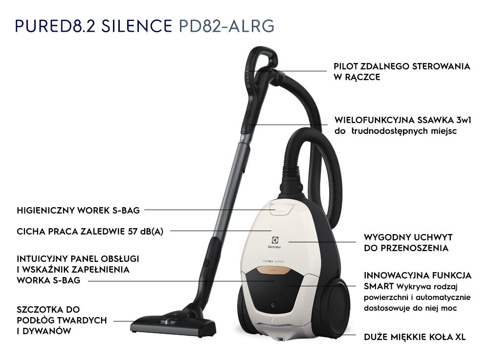Odkurzacz ELECTROLUX Silence PD82-ALRG – sklep internetowy Avans.pl