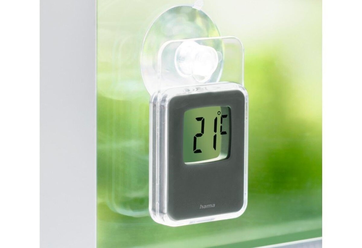 Minimalistyczny design Termometr okienny Hama In Out