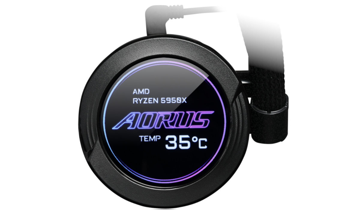 Chłodzenie-CPU-GIGABYTE-Aorus-Waterforce-wyswietlacz-LCD