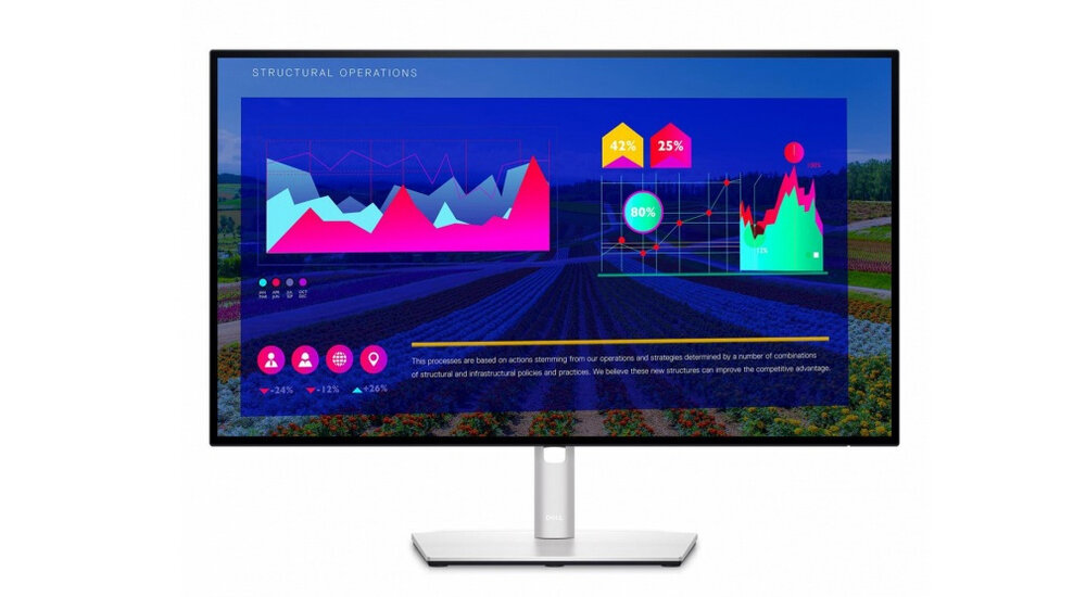 Monitor DELL UltraSharp U2722D ekran matryca powłoka obraz 