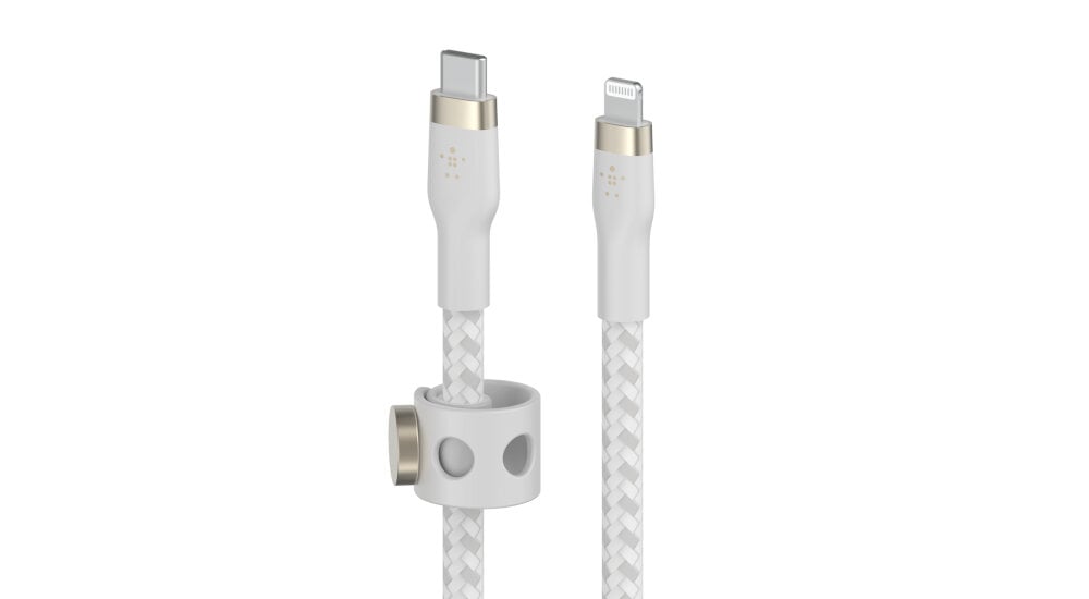Kabel USB Typ-C - Lightning BELKIN Braided Silicone SYSTEM magnetyczny bezpieczne certyfikat MFI