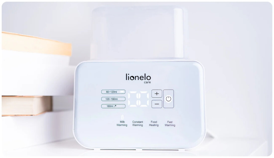 Podgrzewacz do butelek LIONELO Thermup Double Łatwa obsługa panel sterowania termostat bezpiecznik automatyczne wyłączenie