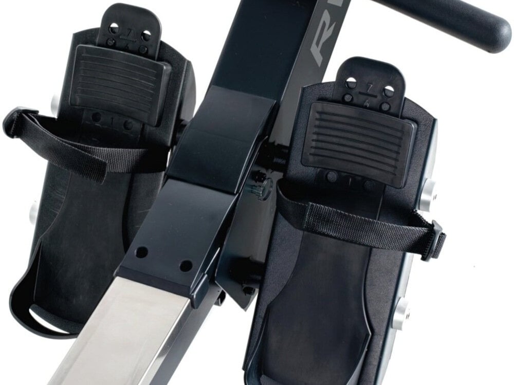Wioślarz powietrzny TOORX RWX Air Cross podnozki zoptymalizowany rozstaw paski z szybka regulacja stopy mocno przytwierdzone do platrofmy wieksze bezpieczenstwo
