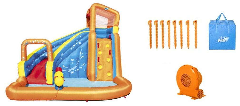 Dmuchany plac zabaw BESTWAY Turbo Splash 53301 niekończąca się radość Wyjątkowy projekt Bezpieczeństwo zabawa zjeżdzalnie przygody dzieci