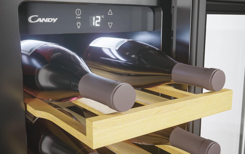 CANDY DiVino CCVB 30/1 stała temperatura przechowywanie wino cyfrowy wyświetlacz kontrola ustawienia chłodziarka