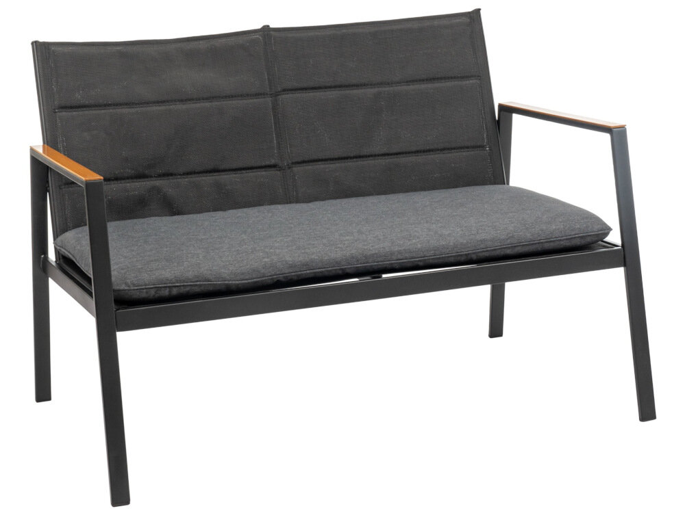 Zestaw mebli ogrodowych MIRPOL Aber Antracytowy podwójna sofa opływowy uniwersalny kształt 115 x 73 x 78 cm miękkie oparcia miękkie