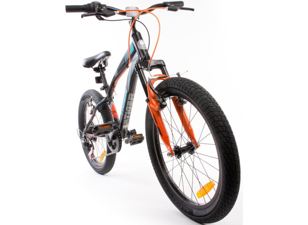 Rower dziecięcy SUN BABY Tiger Bike 20 cali dla chłopca  Czarno-pomarańczowo-turkusowy – sklep internetowy Avans.pl