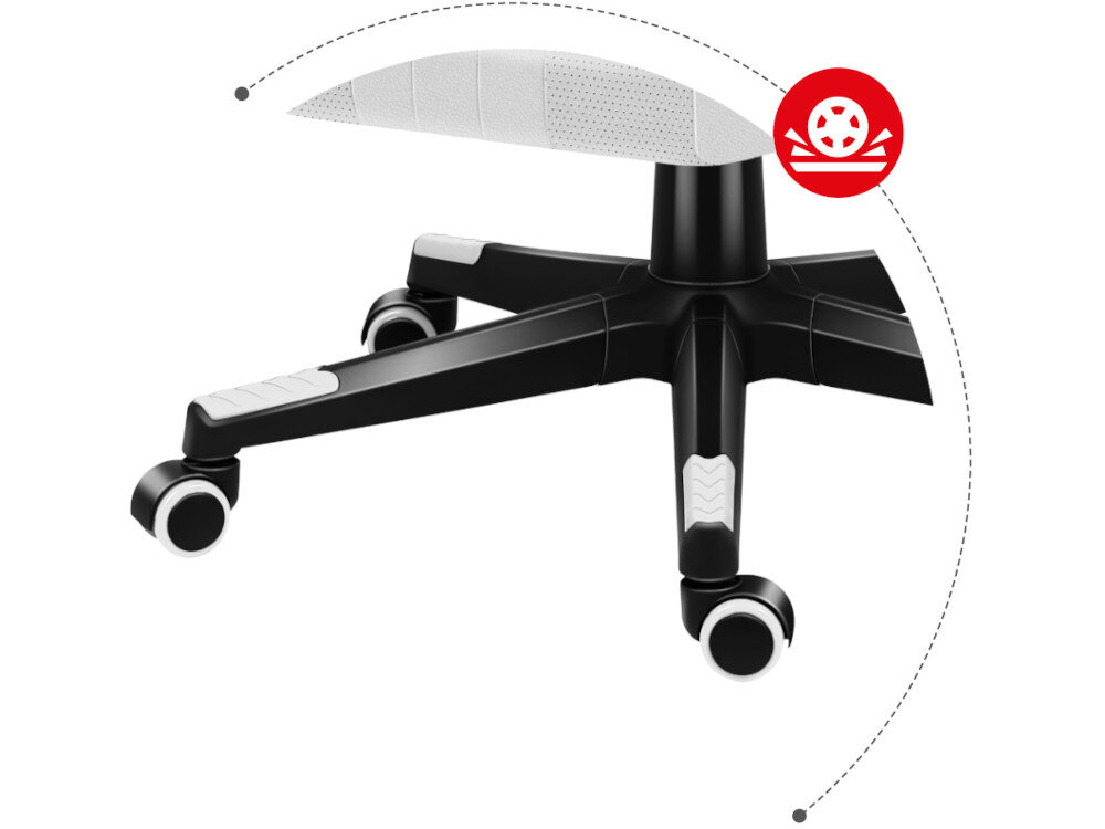 Fotel HUZARO Force 4.7 RGB White koła średnica przesuwanie siłownik udźwig