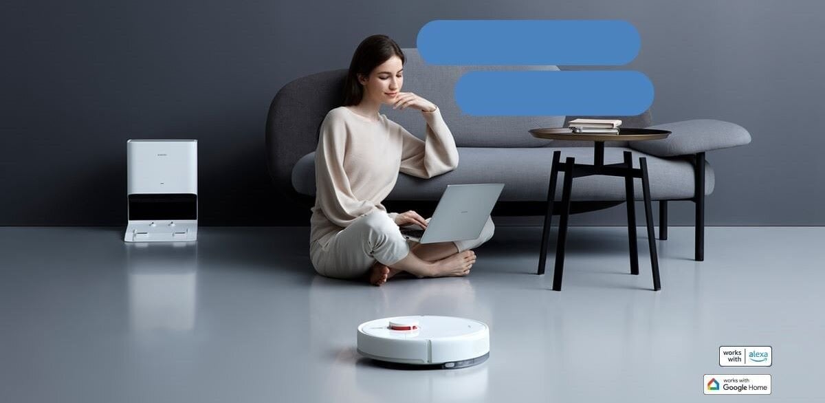 Robot sprzątający XIAOMI Vacuum X10 EU Amazon Alexa i Asystentem Google umożliwia sterowanie odkurzaczem innymi urządzeniami domowymi