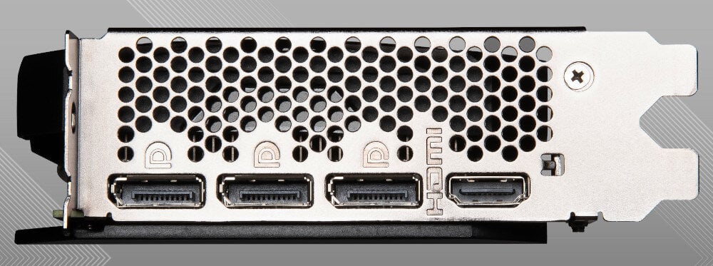 Karta graficzna MSI GeForce RTX 4060 Ti Ventus 2X Black OC 8GB DLSS 3 złącza porty podłączenie