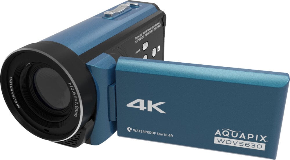 Kamera EASYPIX Aquapix WDV5630 Szaro-niebieski przetwornik rozdzielczość obiektyw płynność zdjęcia