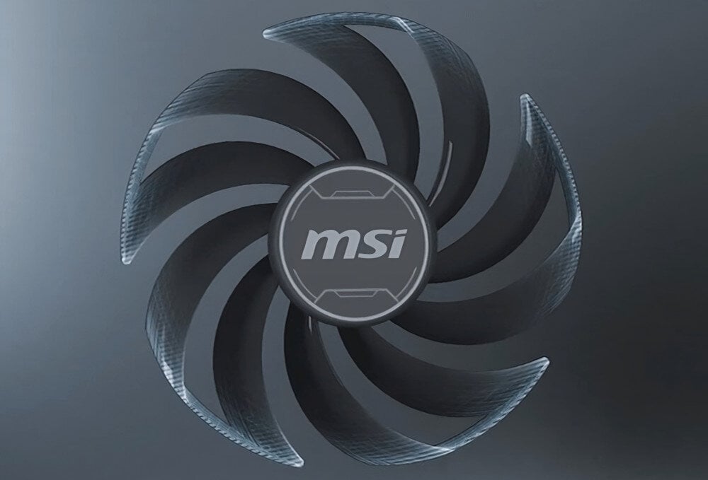 Karta graficzna MSI GeForce RTX 4060 Ventus 2X Black OC 8GB DLSS 3 chłodzenie wentylatory radiator temperatura