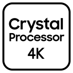 Ikonka informująca, że telewizor posiada procesor Crystal 4K