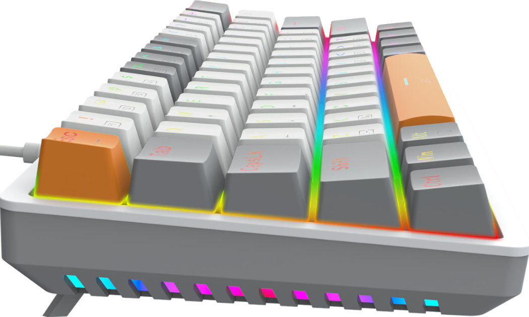 Klawiatura REDRAGON Akali K642WGO RGB wytrzymałość modowanie szybkość wymiana garczy rgb wyposażenie