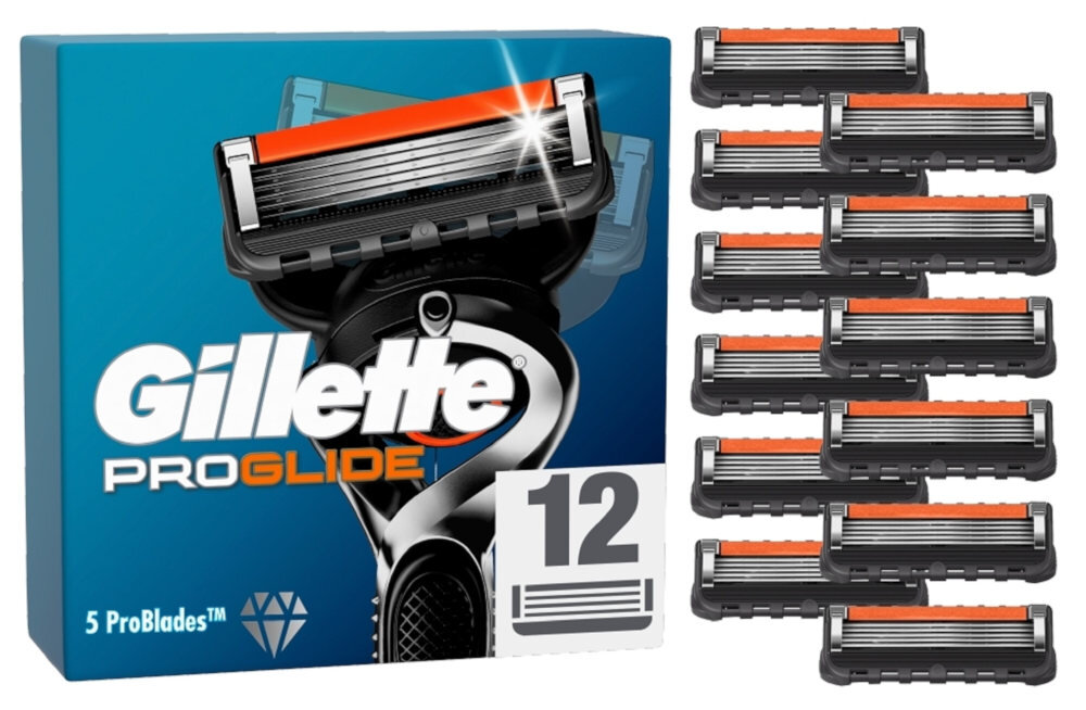 Ostrza do golarki GILLETTE Fusion5 ProGlide (12 sztuk) zestaw akcesoria komplet wyposazenie