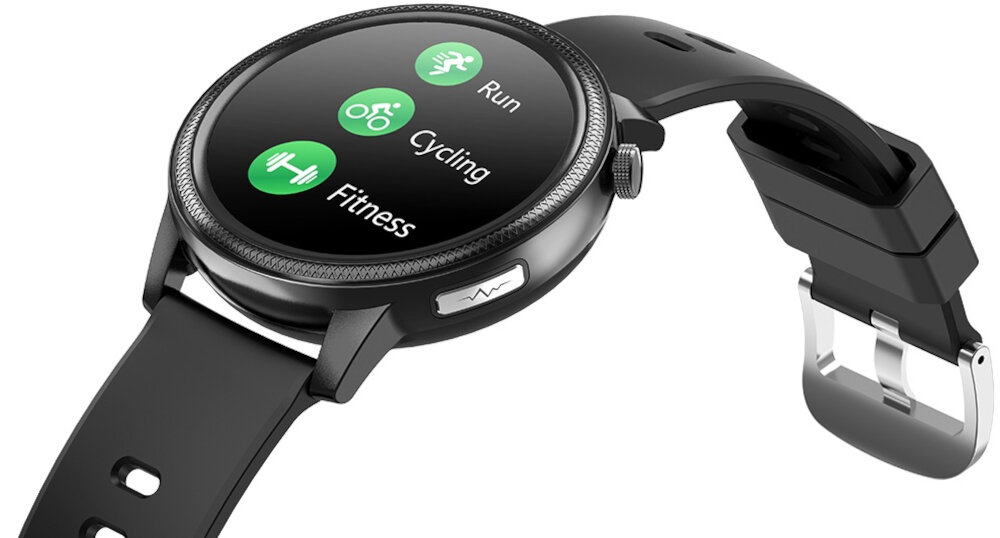 Smartwatch KUMI KU3 Czarny monitoring aktywnosci biegania fitness kolarstwo odpornosc na zachlapanie stopien ochrony IP67