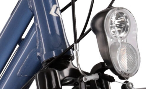 Rower trekkingowy KROSS Trans 2.0 D17 28 cali damski Niebiesko-biały stalowa kierownica aluminiowy wspornik lekki odporny na uszkodzenia mechaniczne precyzyjne kierowanie rowerem maksymalna przyczepnosc antyposlizgowy material