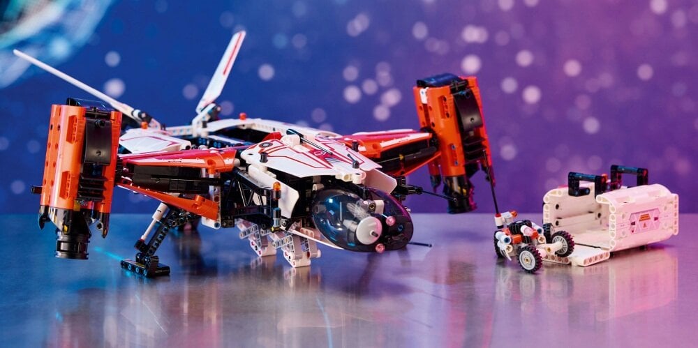 LEGO 42181 Technic Transportowy statek kosmiczny VTOL LT81 klocki elementy zabawa łączenie figurki akcesoria figurka zestaw