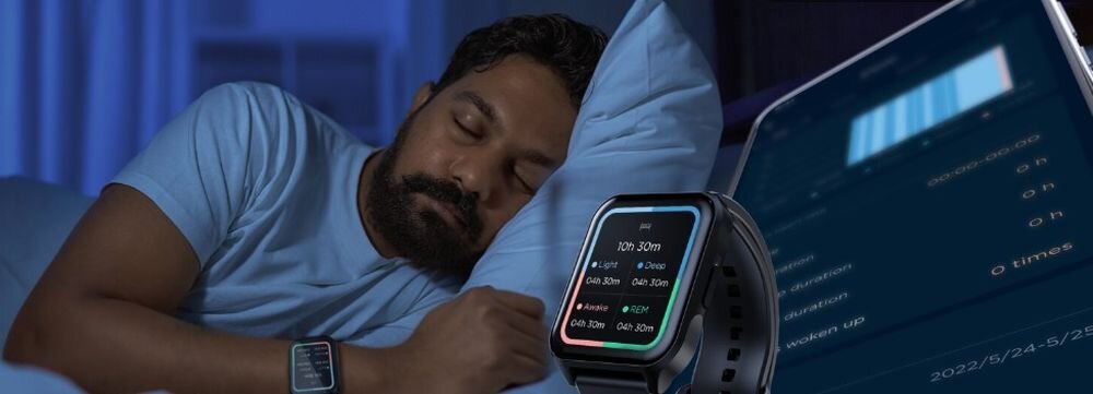Smartwatch MOTOROLA Moto Watch 70 Wbudowane czujniki codzienny monitoring zdrowia zmierzysz swoje tętno oraz temperaturę ciała śledzenie liczby kroków faz snu