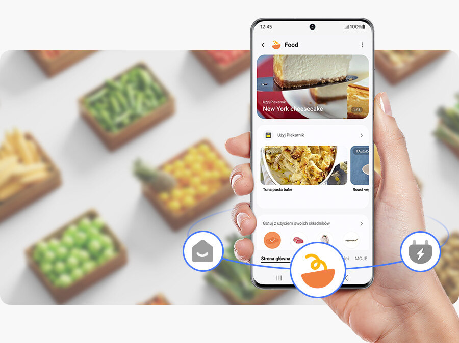 w aplikacji SmartThings Food znajdziesz przepisy dostosowane do Twoich preferencji 