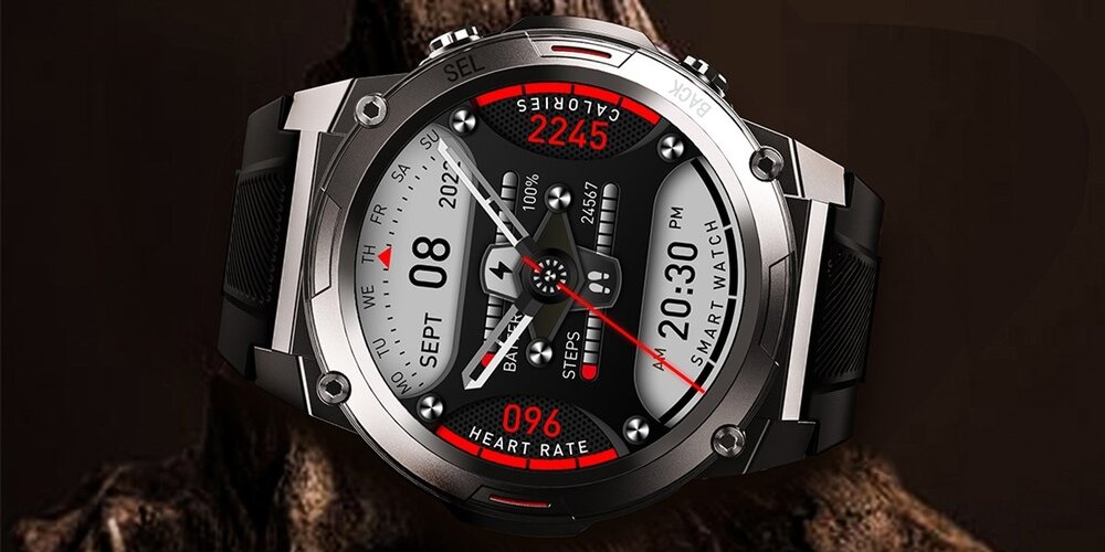Smartwatch OUKITEL BT50 czytelność 