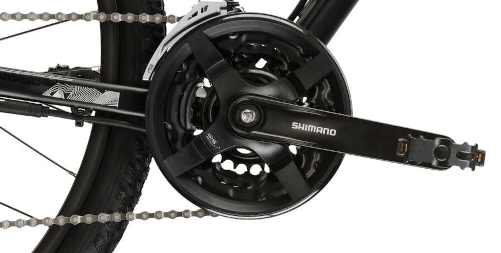 Rower elektryczny KROSS Esprit Boost 1.0 M21 29 cali męski Czarny korba SHIMANO Tourney TY301 24-34-42T/175mm kaseta SHIMANO Tourney HG200 12-32T wytrzyma bardzo duzy nacisk na pedaly