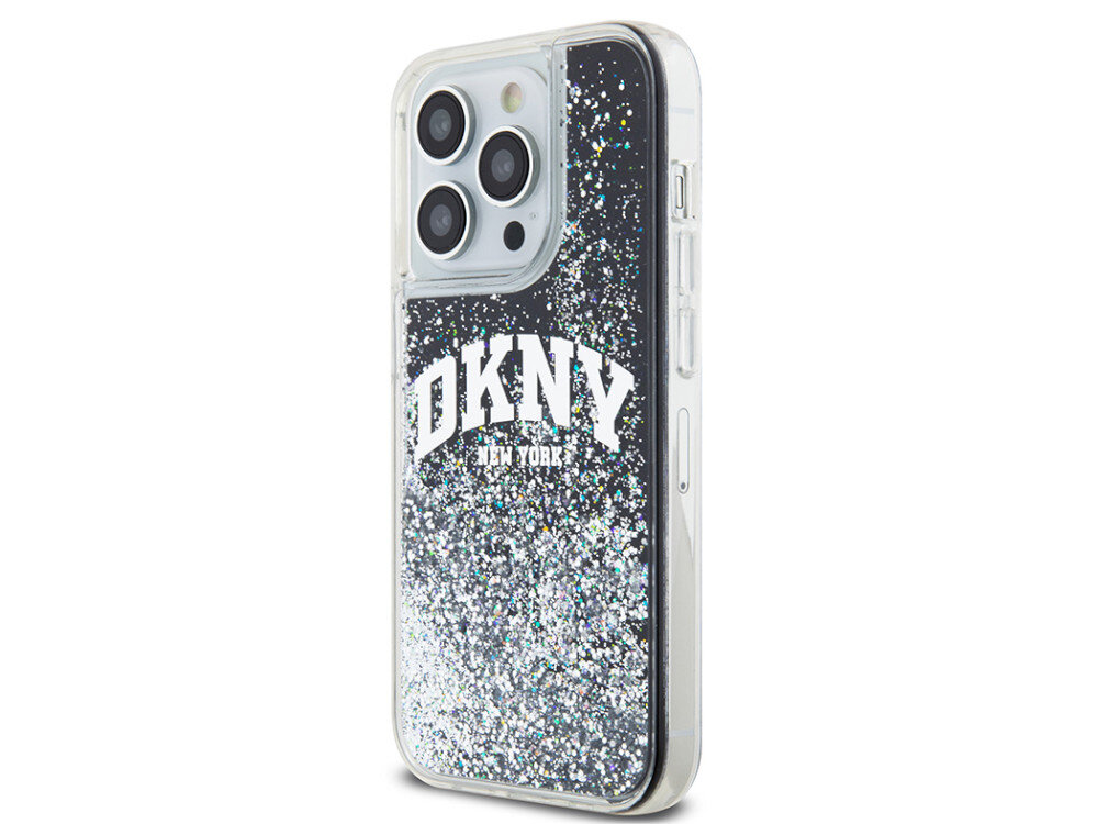 Etui DKNY Liquid Glitter Big Logo idealnie przylega do Twojego telefonu skutecznie amortyzuje wstrząsy