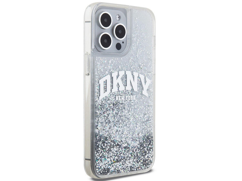 Etui DKNY Liquid Glitter Big Logo TPU (termoplastyczny poliuretan) i PC (poliwęglan) elastyczne boki chroniąc ramkę urządzenia
