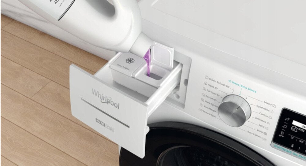 PRALKA WHIRLPOOL W8 99ADS automatyczne dozowanie system AutoDose dawkowanie detergentów