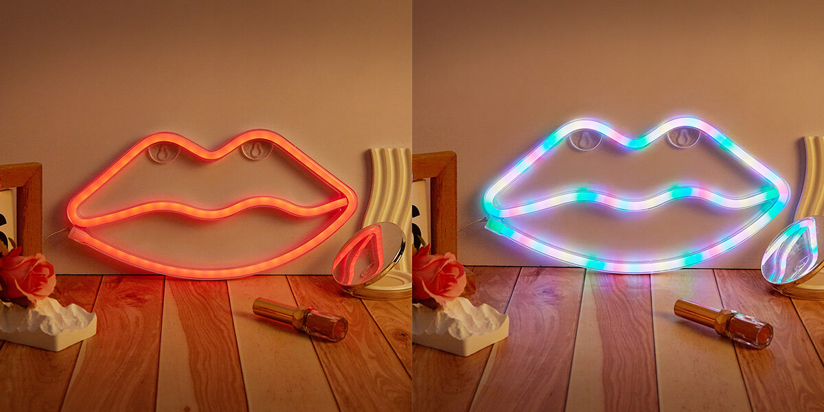 Neon LED MANTA Usta