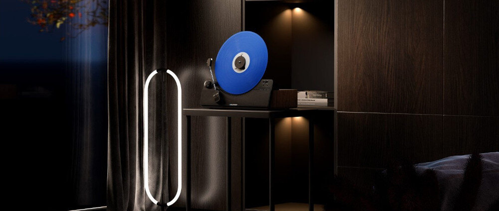 Gramofon pionowy BLAUPUNKT VT100- Stylowy gramofon do domu, gramofon stojący na stoliku