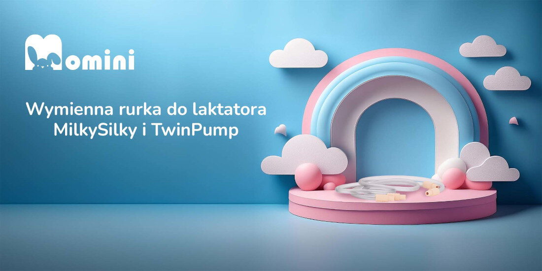 Rurka MOMINI do lakatora MilkySilky i TwinPump dla wygody pojemnik na podeście wygląd prezentacja