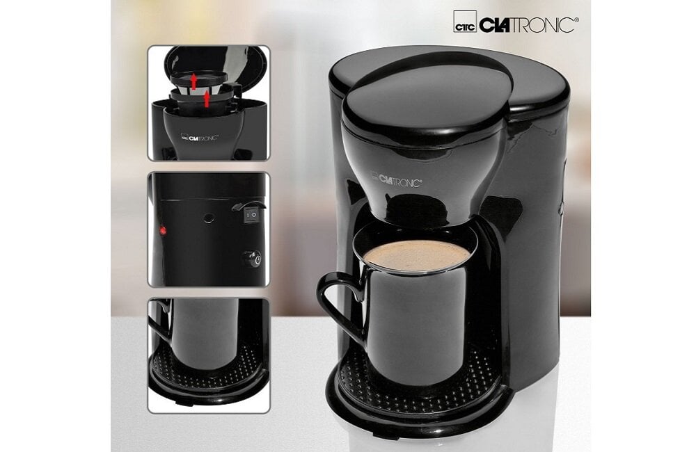 Ekspres przelewowy CLATRONIC KA 3356 dużo porcji kawy w bardzo krótkim czasie filtry papierowe filtry metalowe