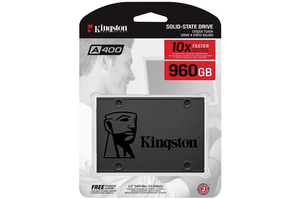Dysk KINGSTON A400 960GB SSD - pojemność 960 Gb swoboda użytkowania komfort