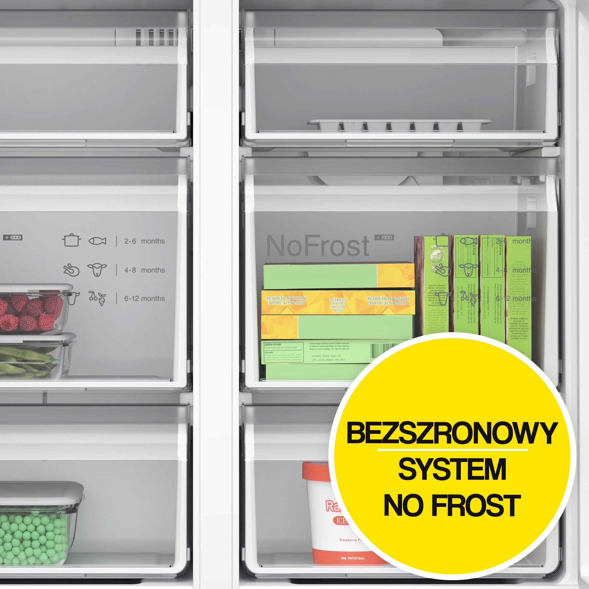 Lodówka BOSCH KFN96VPEA Side by Side No frost 183cm Srebrna