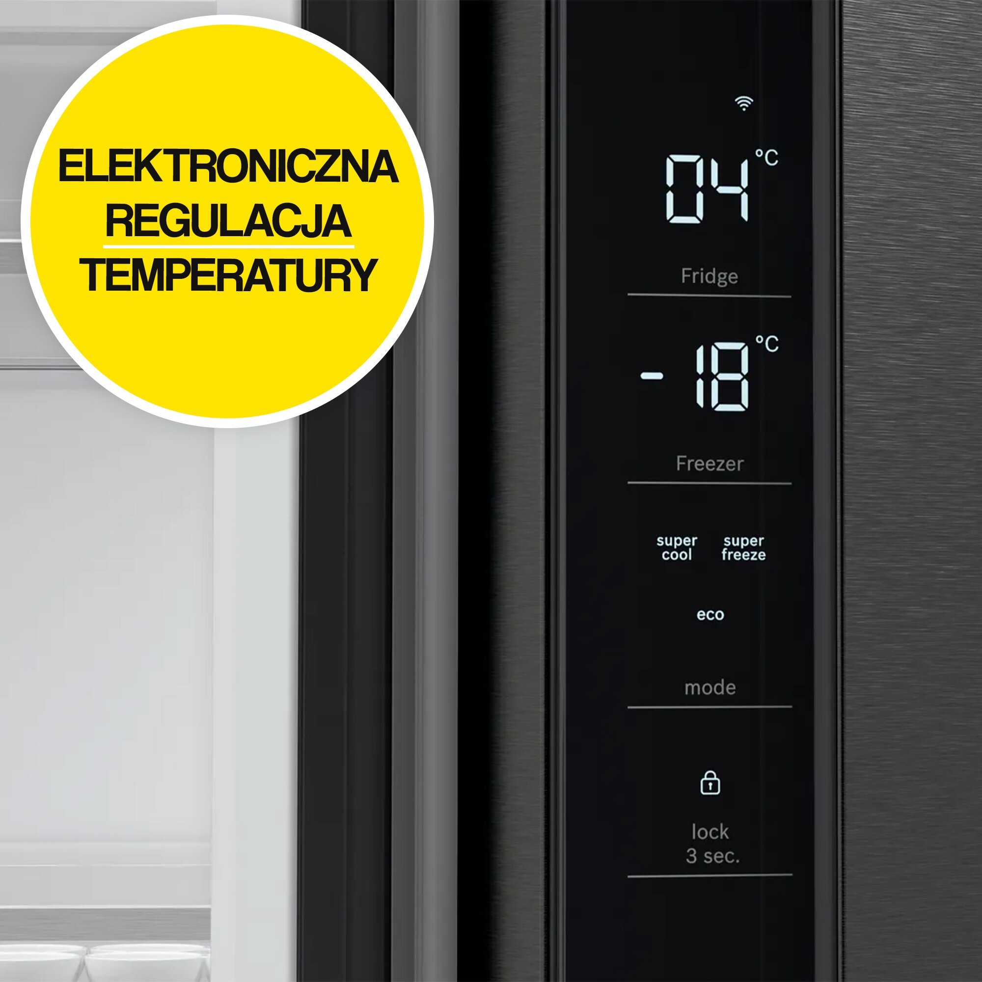 Lodówka BOSCH KFN96VPEA Side by Side No frost 183cm Srebrna